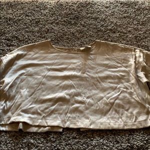 Cream plus size crop top